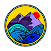 Nature Mountains Water Sun Illustration