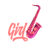 Saxophon Mädchen Jazz Saxophone Girl