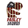 Patriotic Paisley Dinosaur Paisleysaurus