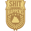 Saying Shit happens laurel wreath