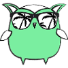 Eule, Comic, nerd, mint,urlaub,palmen,sonnenbrille