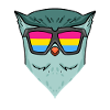 Pansexuell Eule - Eule mit Brille