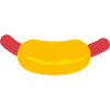 Bratwurst im Brötchen Grafik / Illustration