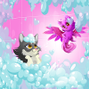 Cute cats in the bath