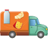 Delivery Service Milk Cart