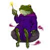 Wizard and magician - magical frog