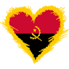 Angola flag with heart
