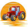Tracteur devant Soleil Couchant