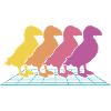 Papageitaucher Puffin Papageientaucher Retrowave