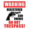 Registered Gun Owner Sign