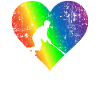 Palakowaty Pride Rainbow Heart