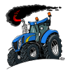 Blue tractor