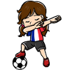 Dabbing Girls Football Players French