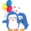 Penguins with Balloons