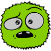 Hairy monster skeptical face
