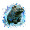 hippo,hippo,graffiti,painting,hippo baby,baby