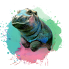 hippo,hippo,graffiti,painting,hippo baby,baby