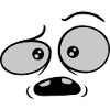 Skeptical confused comic face