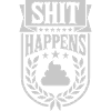 Quote Shit happens laurel wreath