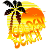 golden beach sun palm