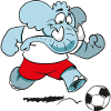 Elefant Fussballer