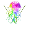 Bunte Qualle