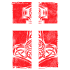 Denmark flag with Mjölnir