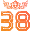 38 Number crown