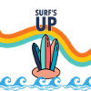 rainbow surfboard