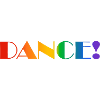 DANCE rainbow text