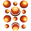 Retro Circle Pattern 70s Crescent