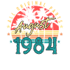 Août 1984 Vœux d’anniversaire