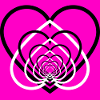 Cœurs Entremêlés Rose
