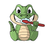 Brushing Crocodile Teeth Brushing