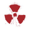 Splatter Radioactive Warning Symbol