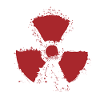 Splatter Radioactive Warning Symbol