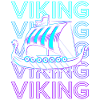 Viking Ship Longship Retro