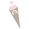 Schultüte mit Regenbogen rosa