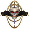 Skull with sword