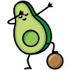 Dabbing Avocado Football Player Keto Diët