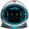 angry space cat astronaut