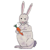 cute rabbit rabbit with carrot