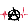 Pulse anarchy symbol logo