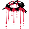 Drop of blood anarchy symbol