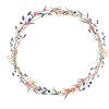 Field flowers wreath boho customizable