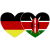 Germany Kenya Flag Heart