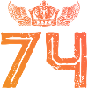 74 Number crown