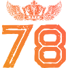 78 Number crown
