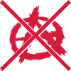 Forbidden no anarchy symbol