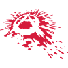Splash blood anarchy symbol
